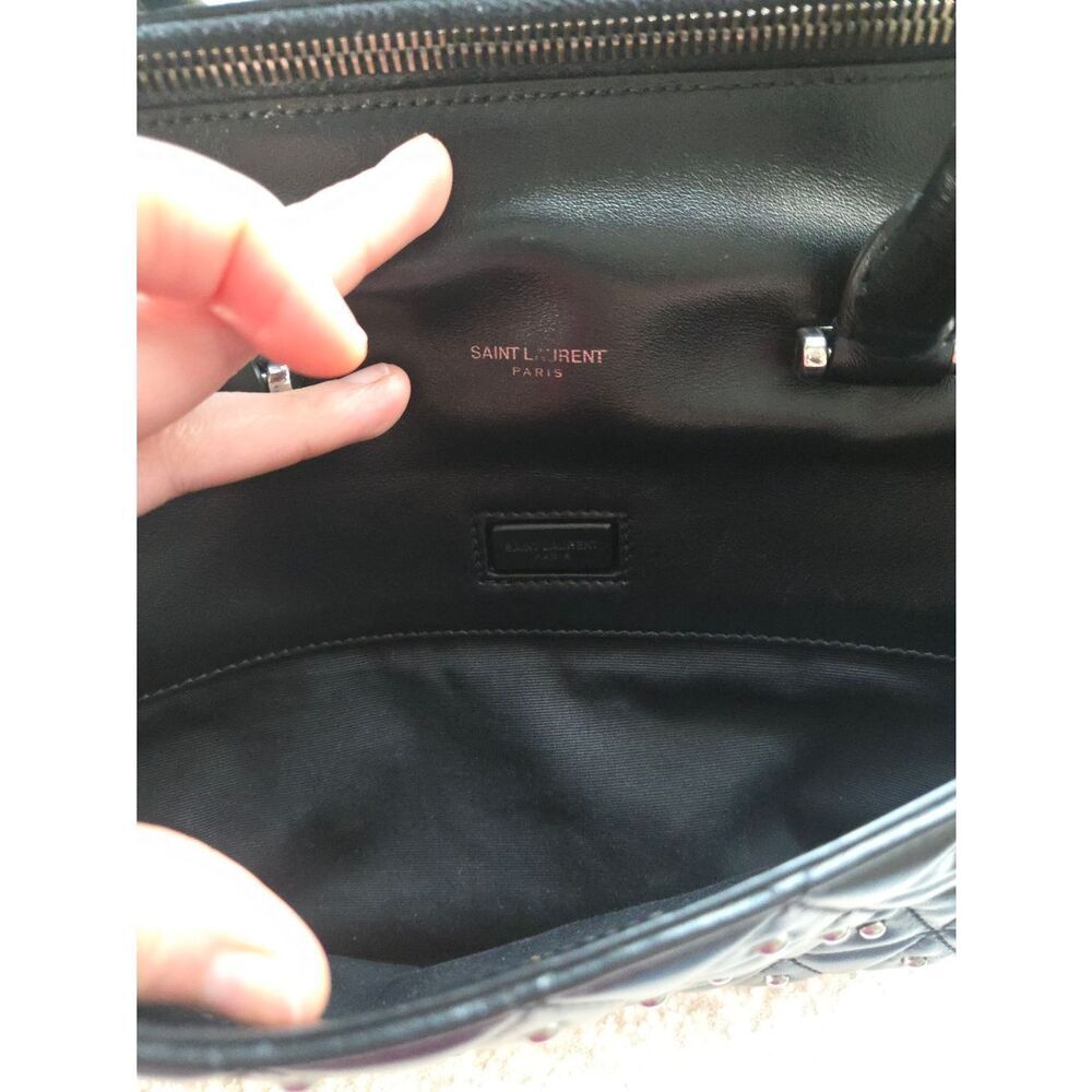 Saint Laurent Studded Leather Crossbody Satchel Bag - Picture 2 of 16